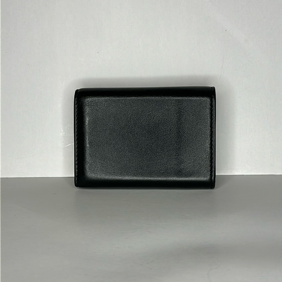 09 Saint Lauren 2019 Compact Trifold Black Calfskin Leather Unisex Wallet - Picture 3 of 11
